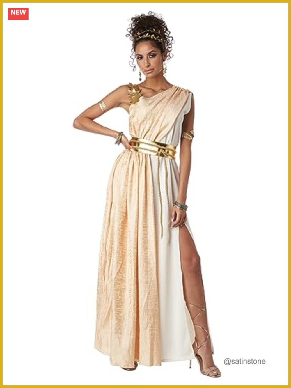 California Costumes Women's Toga Dress Costume XS with Shoulder Drape and Belt